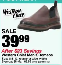 Bi-Mart Western Chief Men's Romeos offer