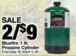 Bi-Mart Bluefire propane cylinder offer