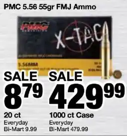 Bi-Mart Pmc 5.56 55gr Fmj Ammo offer