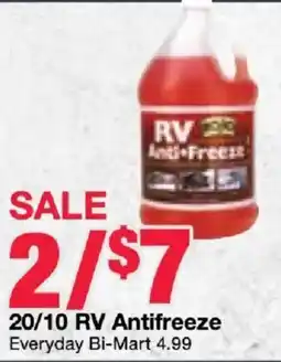 Bi-Mart 20/10 RV Antifreeze offer