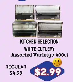 Seven Mile Market Kitchen Selection White Cutlery offer