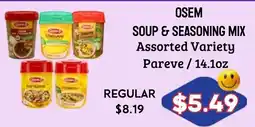 Seven Mile Market Osem soup & seasoning mix offer