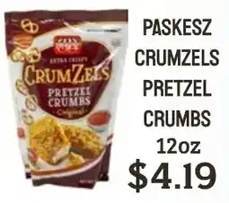 Seven Mile Market Paskesz crumzels pretzel crumbs offer