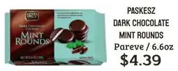 Seven Mile Market Paskesz dark chocolate mint rounds offer