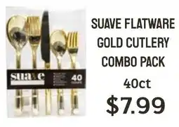 Seven Mile Market Suave flatware gold cutlery combo pack offer