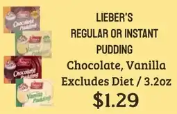 Seven Mile Market Lieber's regular or instant pudding offer