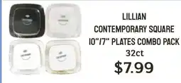 Seven Mile Market Lillian contemporary square plates combo pack offer