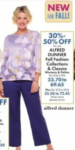 Boscov's Alfred dunner Fall Fashion Collections & Classics Womens & Petites offer
