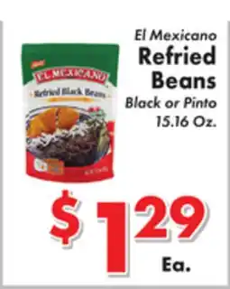 Valley Marketplace El Mexicano Refried Beans offer