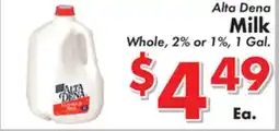 Valley Marketplace Alta Dena Milk offer