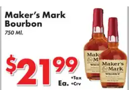 Valley Marketplace Maker's Mark Bourbon offer