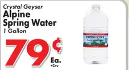 Valley Marketplace Crystal Geyser Alpine Spring Water offer