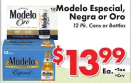 Valley Marketplace Modelo Especial, Negra or Oro offer