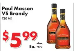Valley Marketplace Paul Masson VS Brandy offer