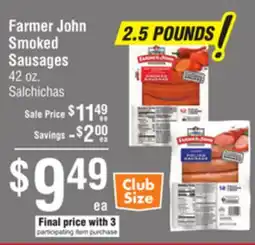 Smart & Final Farmer John Smoked Sausages offer