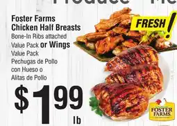 Smart & Final Foster Farms Chicken Half Breasts or Wings offer