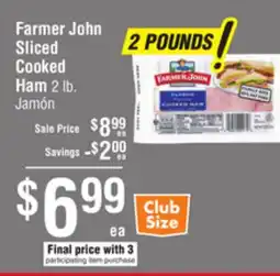 Smart & Final Farmer John Sliced Cooked Ham offer