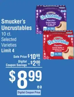 Smart & Final Smucker's Uncrustables offer