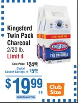 Smart & Final Kingsford Twin Pack Charcoal offer