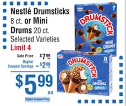 Smart & Final Nestlé Drumsticks or Mini Drums offer