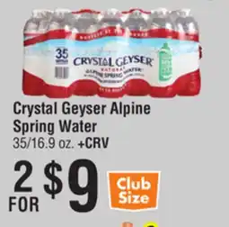 Smart & Final Crystal Geyser Alpine Spring Water offer