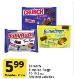 Vons Ferrero Funsize Bags offer