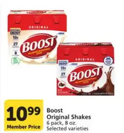 Vons Boost Original Shakes offer