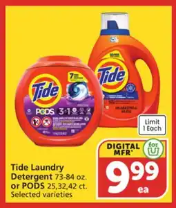 Vons Tide Laundry Detergent offer