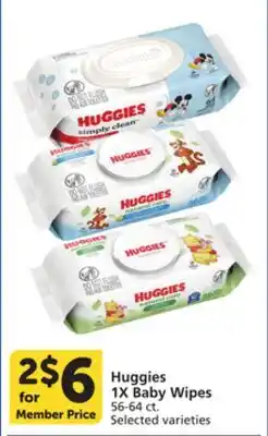 Vons Huggies 1X Baby Wipes offer