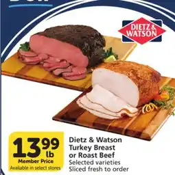 Vons Dietz & Watson Turkey Breast or Roast Beef offer