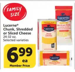 Vons Lucerne Chunk, Shredded or Sliced Cheese offer