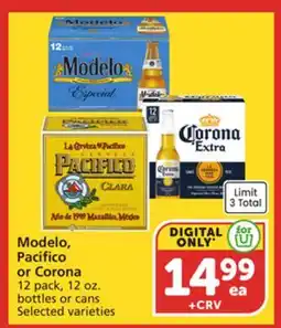 Vons Modelo, Pacifico or Corona offer