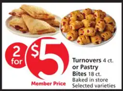 Vons Turnovers 4 ct. or Pastry Bites 18 ct offer