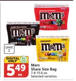Vons Mars Share Size Bag offer
