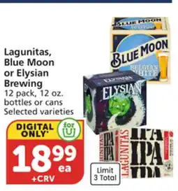 Vons Lagunitas, Blue Moon or Elysian Brewing offer