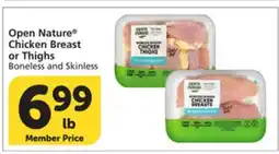 Vons Open Nature Chicken Breast or Thighs offer
