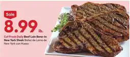 Stater Bros Beef Loin Bone-In New York Steak offer