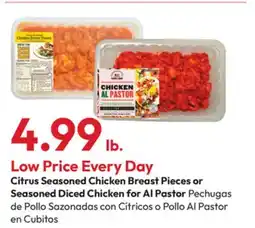 Stater Bros Citrus Seasoned Chicken Breast Pieces or Seasoned Diced Chicken for Al Pastor offer