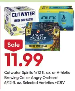 Stater Bros Cutwater Spirits 4/12 fl. oz. or Athletic Brewing Co. or Angry Orchard 6/12 fl. oz offer
