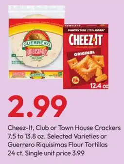 Stater Bros Cheez-It, Club or Town House Crackers offer