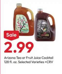 Stater Bros Arizona Tea or Fruit Juice Cocktail offer
