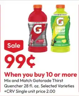 Stater Bros Mix and Match Gatorade Thirst Quencher offer