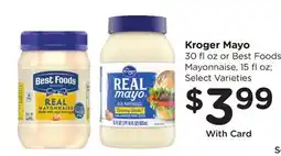 Ralphs Kroger Mayo Best Foods Mayonnaise offer