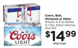Ralphs Coors, Bud, Michelob or Miller offer