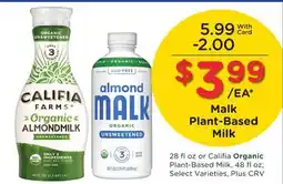 Ralphs Malk Plant-Based Milk offer