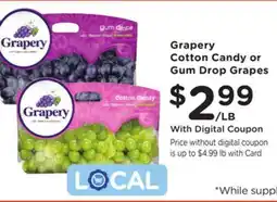 Ralphs Grapery Cotton Candy or Gum Drop Grapes offer