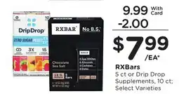 Ralphs RXBars 5 ct or Drip Drop Supplements, 10 ct offer