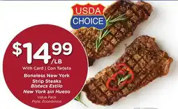 Ralphs Boneless New York Strip Steaks offer