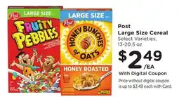 Ralphs Post Large Size Cereal offer