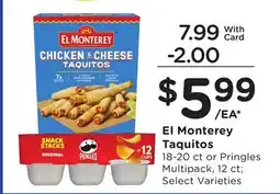 Ralphs El Monterey Taquitos Snack Stacks offer